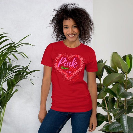 Adult "Pink Goes Red" T-shirt