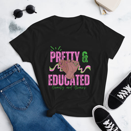 Women's Fitted Pretty & Educated Tee