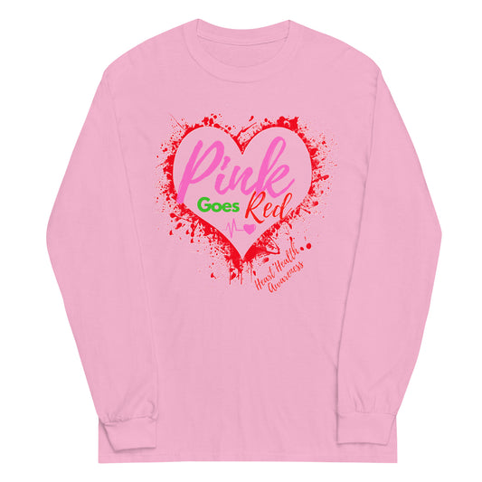 Adult Long Sleeve "Pink Goes Red" Shirt